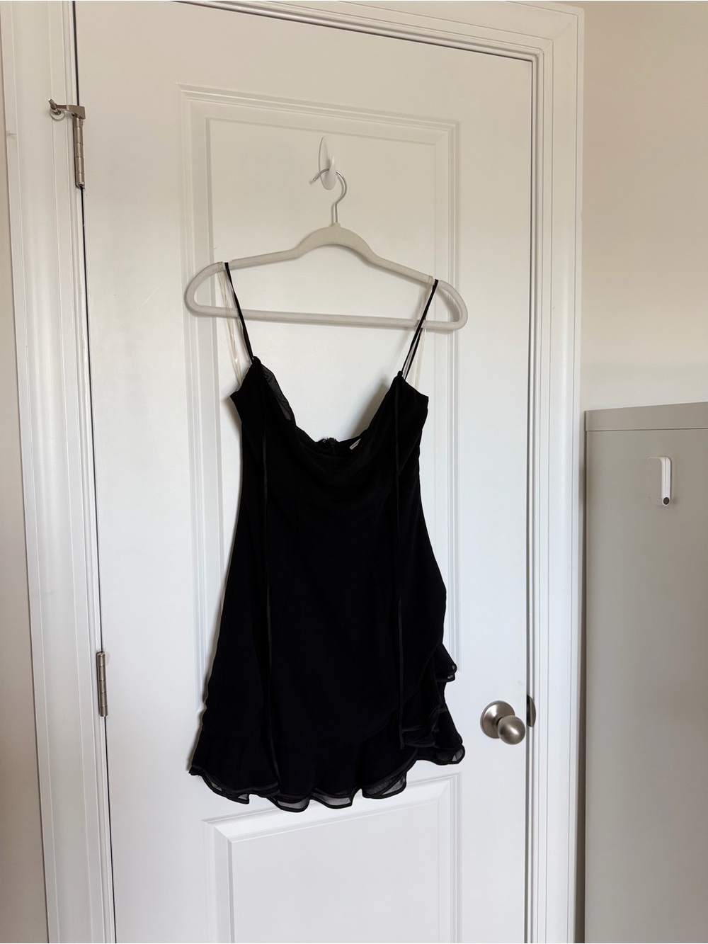 House of CB ROSSELLA Black Ruffle Mini Dress - Picture 6 of 10